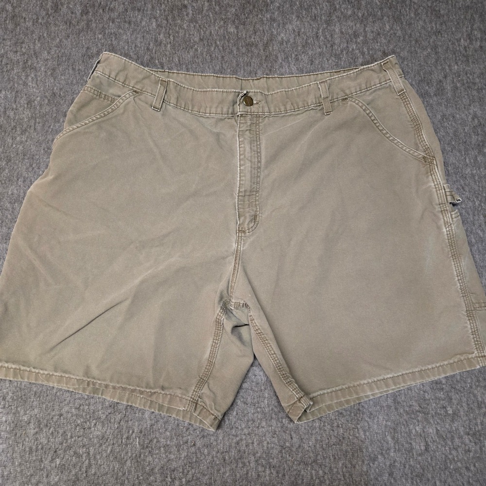 Vintage Carhartt B144 LBR Carpenter Shorts Mens 42 Brown Canvas Workwear